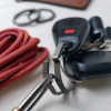 Octagon Titanium Keyring