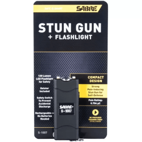 Sabre 3.8 Million Volt Stun Gun With Flashlight - Black