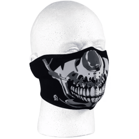 Neoprene Thermal Half Mask - Chrome Skull