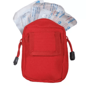 Small 1st Aid Pouch With Contents - Red