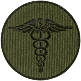EMS Round Patch - Olive Drab - 6 Pack