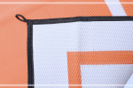 Recycled Plastic Indoor & Outdoor Rug with plastic carry bag: Sunset Orange 5' x 7'