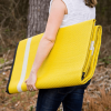 Recycled Plastic Indoor & Outdoor Rug with plastic carry bag: Aspen Yellow 5' x 7'