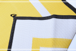Recycled Plastic Indoor & Outdoor Rug with plastic carry bag: Aspen Yellow 5' x 7'