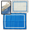 Recycled Plastic Indoor & Outdoor Rug with plastic carry bag: Cadet Blue 5' x 7'