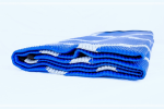 Recycled Plastic Indoor & Outdoor Rug with plastic carry bag: Blue Lattice 5' x 7'