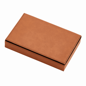 Leatherette 2 Card Deck Set 5 X 7.75" (Color: Caramel)