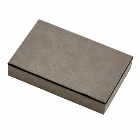 Leatherette 2 Card Deck Set 5 X 7.75" (Color: Grey)