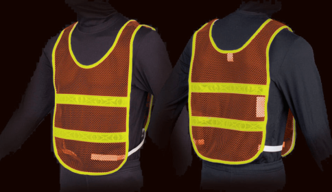 Reflective Standard Safety Vest (Color: Orange/Lime, size: S)