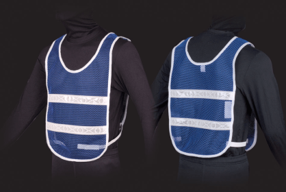 Reflective Standard Safety Vest (Color: Blue/White, size: XL)