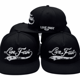 Live Fast Snapback Hat (Color: Black)