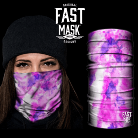 Tye Dye Purple Face Wrap (Option: Fleece)