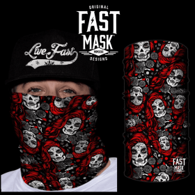 Santa Muerte Fast Mask (Color: Red)