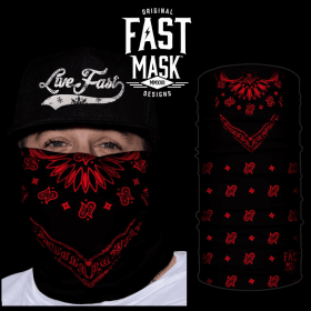 Bandana Fast Mask (Color: Black & Red)
