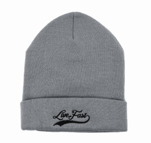 Live Fast Toque (Color: Grey)