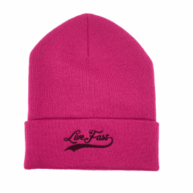 Live Fast Toque (Color: Pink)