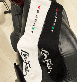 Live Fast Shift Pattern Socks (Color: Black)