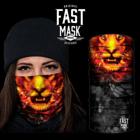 Fiery Lion Face Mask (Option: Fleece)