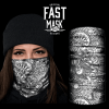 Paisley White Face mask