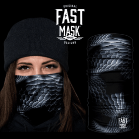 Black Serpent Skin Face Mask (Option: Fleece)