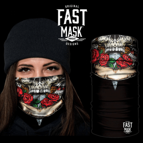 Skulls N Roses Face Mask (Option: Fleece)