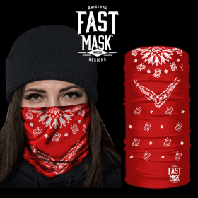 Bandana Fast Mask Face Mask (Color: Red)