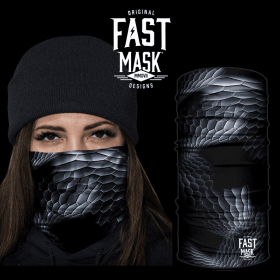 Black Serpent Skin Face Mask (Option: Regular)