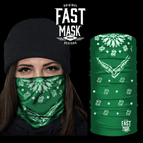 Bandana Fast Mask Face Mask (Color: Green)