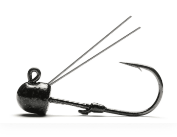 Weedless Grip-Pin Jig Head (Mustad) (Color: Black, size: 1/4 oz - 1/0)