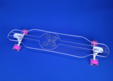 Butterfly Skateboard (Color: White, size: 40 in)