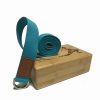 Laser Engraved Bamboo Block & Strap Combo