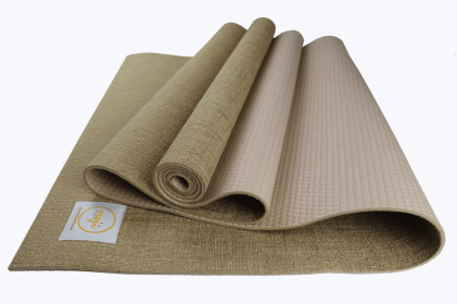 Jute Premium Eco Yoga Mat (Color: Beige, size: 24inx68in)