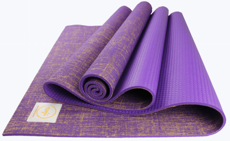 Jute Premium Eco Yoga Mat (Color: Purple, size: 24inx68in)