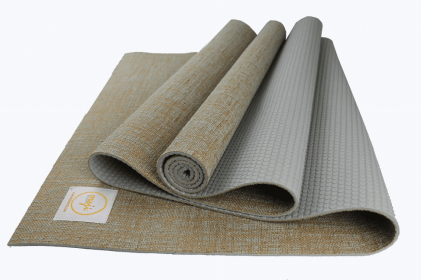 Jute Premium Eco Yoga Mat (Color: Gray, size: 24inx68in)