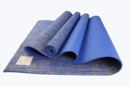 Jute Premium Eco Yoga Mat (Color: Blue, size: 24inx68in)