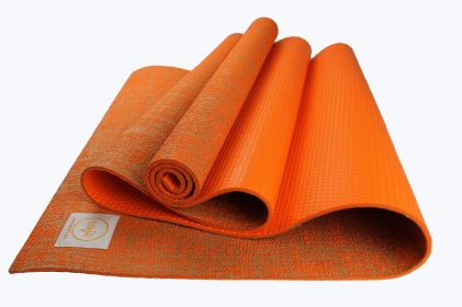 Jute Premium Eco Yoga Mat (Color: Orange, size: 24inx68in)
