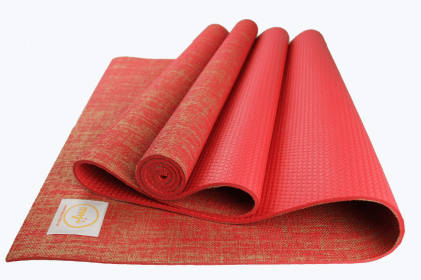 Jute Premium Eco Yoga Mat (Color: Red, size: 24inx68in)