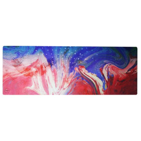 Suede & Natural Rubber Travel Yoga Mat (Color: US Flag)