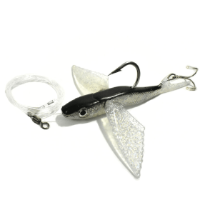 Flying Fish (Color: Black, size: 7in Stinger Rigged)