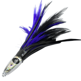 Tuna Feather (Color: Purple/Black, size: 6in)