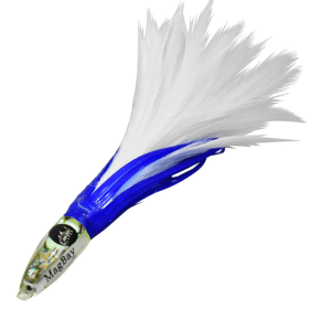 Tuna Feather (Color: Blue/White, size: 6in)