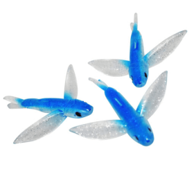 Mini Flying Fish 3 pack (Color: Blue)