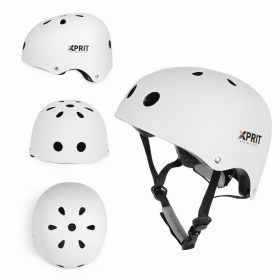 XPRIT Kids/Adults Protection Helmet For Scooter, Hoverboard, Skateboard and Bicycle (Color: White, size: small)