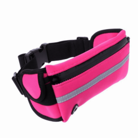 Velocity Water-Resistant Sports Running Belt and Fanny Pack for Outdoor Sports (Color: Rose Red)