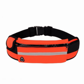 Velocity Water-Resistant Sports Running Belt and Fanny Pack for Outdoor Sports (Color: Orange)