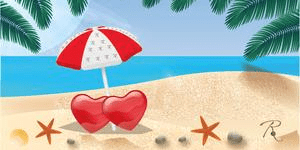 TwoRomantic Beach Towel (size: Rectangle)